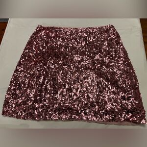 Sequin Mini Skirt - Rose Pink